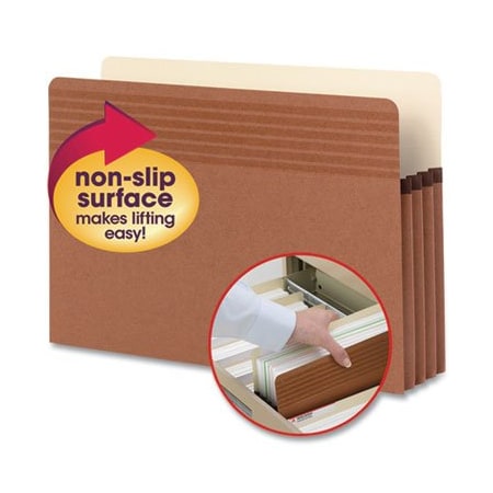 Smead Smead, EASY GRIP POCKETS, 3.5in EXPANSION, LEGAL SIZE, REDROPE, 25PK 73210